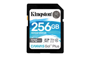 Kingston 256GB SD Canvas Go Plus (SDXC Class 10 UHS-I U3) (SDG3/256GB) memória kártya PC