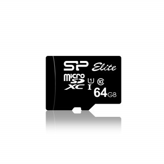 Silicon Power microSDXC Elite 64GB (Class10, UHS-I) SD adapterrel PC