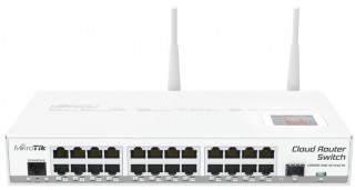 MikroTik CRS125-24G-1S-2HnD-IN 24port GbE LAN 1x SFP, 2.4Ghz 802.11b/g/n Cloud Router Switch PC