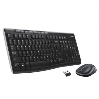 KBM Logitech MK270 (ENG, Vez.nélküli) - Fekete PC