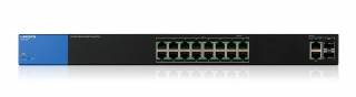 Linksys SMB LGS318P 16port (+2 combo RJ45/SFP) POE+ GbE LAN Smart menedzselhető Switch PC