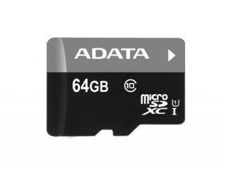 ADATA microSDXC 64GB Premier (Class10, UHS-I U1) adapterrel PC