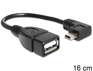 DeLock Cable Mini USB male angled > USB 2.0-A female OTG 16 cm 