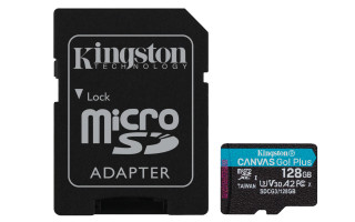 Kingston Technology Canvas Go! Plus memóriakártya 128 GB MicroSD Class 10 UHS-I PC