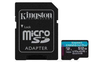 Kingston Technology Canvas Go! Plus memóriakártya 512 GB MicroSD Class 10 UHS-I 