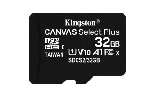 Kingston 32GB microSDHC Canvas Select Plus 100R A1 C10 Card + adapterrel PC