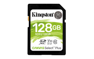 Kingston 128GB SDXC Canvas Select Plus 100R C10 UHS-I U3 V30 