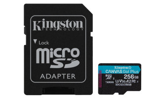 Kingston Technology Canvas Go! Plus memóriakártya 256 GB SD Class 10 UHS-I PC