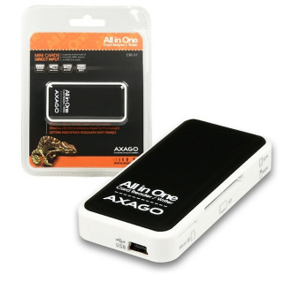 Axagon CRE-X1 USB 2.0 SD/microSD/MS/CF/XD kártyaolvasó 