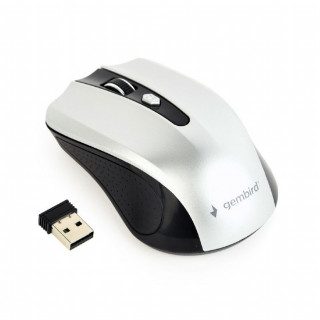 Gembird Wireless optical mouse MUSW-4B-04-BS, 1600 DPI, nano USB, black/silver PC