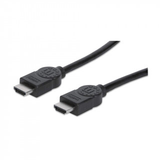 Manhattan Kábel - HDMI to HDMI (Ethernet HEC, ARC, 3D, 4K,  Shielded,  10m, Fekete) PC