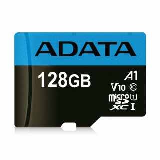 ADATA 128GB SD micro Premier (SDXC Class 10 UHS-I) (AUSDX128GUICL10A1-RA1) memória kártya adapterrel 