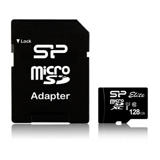 Silicon Power Memóriakártya Micro SDXC 128GB Class 10 Elite UHS-1 +Adapter 