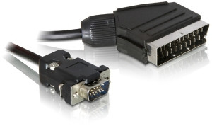 DeLock Cable Video Scart male (output) > VGA male (input) 2m 