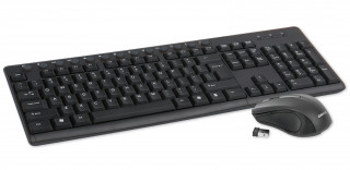 Omega OKM071B wireless keyboard & mouse Black 