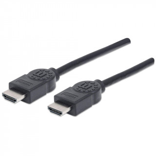 Manhattan Kábel - HDMI to HDMI (Ethernet HEC, ARC, 3D, 4K,  Shielded,  5m, Fekete) PC