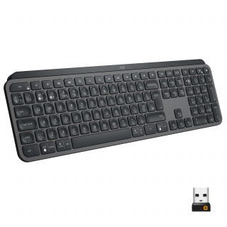 Logitech MX Keys billentyűzet RF vezeték nélküli + Bluetooth QWERTY Nemzetközi amerikai Fekete PC