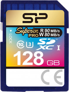 MC-SD Silicon Power SDXC Superior 128GB (Class10, UHS-I U3) 