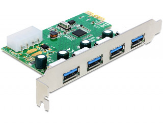 EXT Delock PCI-E x1 - 4 portos USB3.0 IO vezérlő 