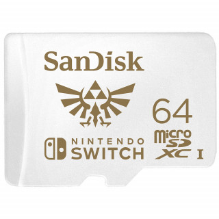 Sandisk microSDXC Kártya Nintendo Switch 64GB, 100MB/s, U3, C10, A1, UHS-1 PC