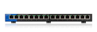 Linksys SMB LGS116P 16port POE+ 10/100/1000Mbps LAN nem menedzselhető asztali Switch PC