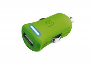 Trust 1A USB autós töltő zöld Mobil