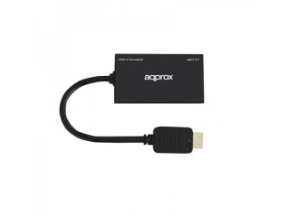 APPROX Kábel átalakító - HDMI to VGA Adapter +  audio output 