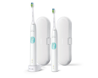 Philips Sonicare ProtectiveClean Series 4300 HX6807/35 szónikus elektromos fogkefe dupla szett, fehér Otthon