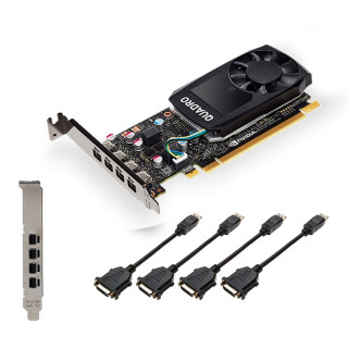 PNY VCQP1000DVIV2-PB videókártya NVIDIA Quadro P1000 V2 4 GB GDDR5 PC