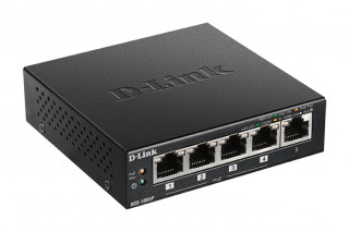 D-Link 5-Port 10/100/1000Mbps Gigabit PoE+ Switch, 60W power budget PC