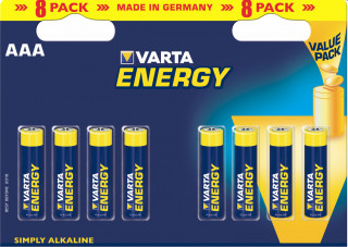 Varta Energy AAA (LR03) alkáli mikro ceruza elem 8db/bliszter PC