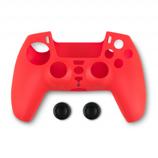 Spartan Gear - Controller Silicon Skin Cover and Thumb Grips Piros (PS5) PS5
