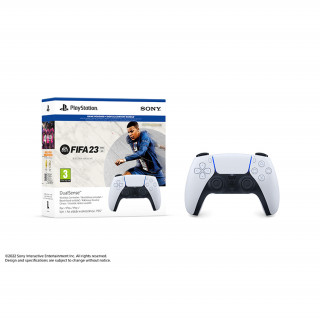 PlayStation®5 (PS5) DualSense™ kontroller (Fehér-fekete) + FIFA23 PS5