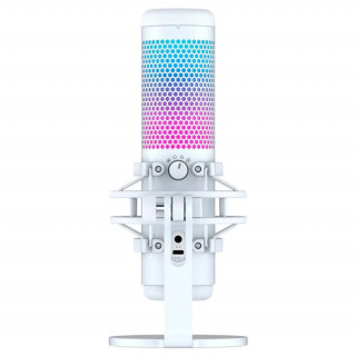 HYPERX QuadCast S - USB Gaming Mikrofon (Fehér-Szürke) (519P0AA) - RGB Lighting 