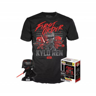 Funko Pop! Star Wars: Kylo Ren Tee Box T-Shirt (Supreme Leader) M Szett Ajándéktárgyak