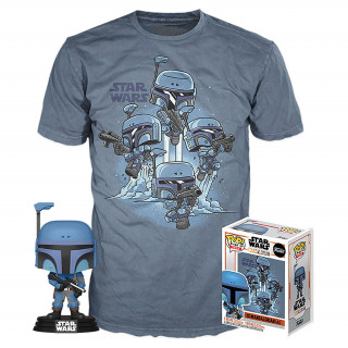 Funko Pop! The Mandalorian: Tee Box Figure and T-Shirt L Szett AJÁNDÉKTÁRGY