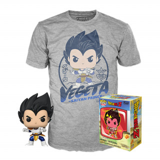 Funko Pop! Dragon Ball Z: Vegeta Vinyl Figure Tee Box & T-Shirt M Szett AJÁNDÉKTÁRGY