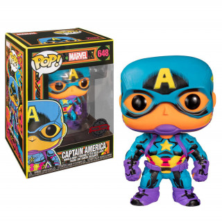 Funko Pop! Marvel: Black Light Captain America #648 Vinyl Figura Ajándéktárgyak