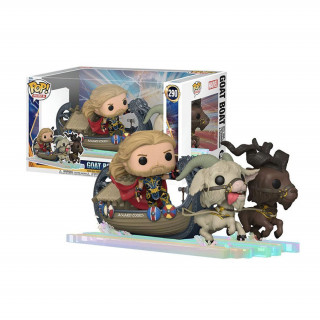 Funko Pop! Rides Super Deluxe: Marvel Thor Love and Thunder - Goat Boat with Thor, Toothgnasher & Toothgrinder #206 Bobble-Head Vinyl Figura Ajándéktárgyak