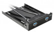 Akasa 2,5" SSD & HDD adapter with two USB3.0 ports Frontpanel thumbnail