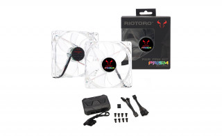 RIOTORO Cross-X Lightning RGB System Fan (2x12cm) + Controller Kit PC