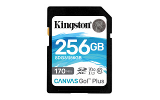 Kingston 256GB SD Canvas Go Plus (SDXC Class 10 UHS-I U3) (SDG3/256GB) memória kártya (használt) PC