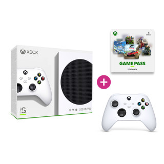 Xbox Series S 512GB + Xbox vezeték nélküli kontroller + Xbox Game Pass Ultimate 1 hónapos előfizetés (DIGITÁLIS KÓD) 