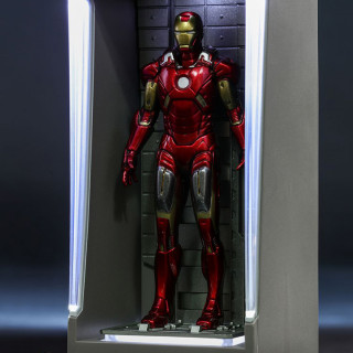 Hot Toys Marvel Miniature: Iron Man 3 (Mark 7 with Hall of Armor) Figura Játék