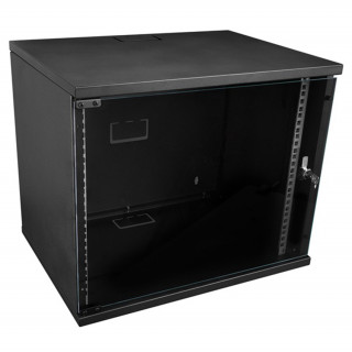 S-Link Rack Cabinet - 9U 19" Wall Mounted (530x400mm, Flatpack, Black) PC