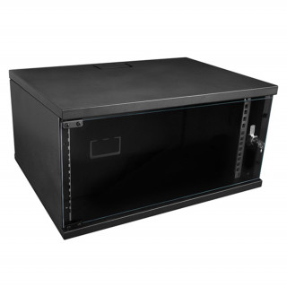 S-Link Rack Cabinet - 4U 19" Wall Mountable (530x400mm, Flatpack, Black) 