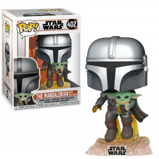 Funko Pop! Star Wars: The Mandalorian- Mando Flying w/Jet #402 Vinyl Figura Ajándéktárgyak