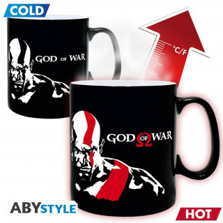 God Of War - Hőre változó bögre - 320 ml - Kratos - Abystyle AJÁNDÉKTÁRGY