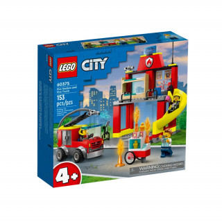 LEGO City Tűzoltóállomás és tűzoltóautó (60375) Játék