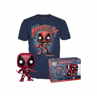 Funko Pop! & Tee (Adult): Marvel - Deadpool Holiday Vinyl Figura & Póló (XL) AJÁNDÉKTÁRGY